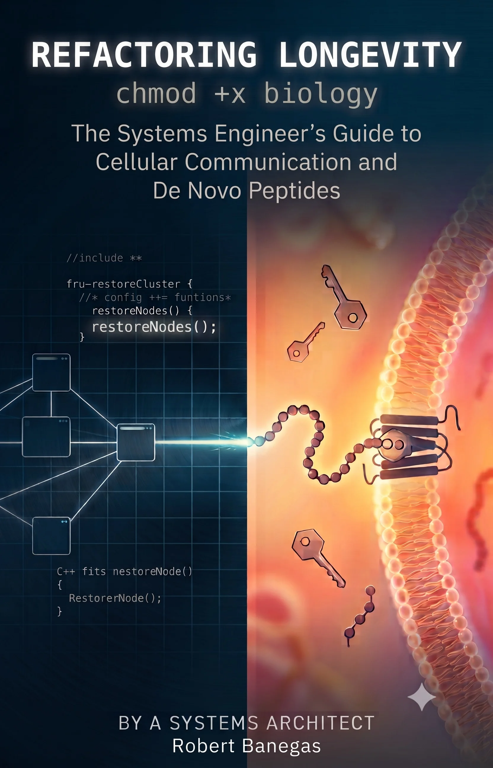 Book cover — Refactoring Longevity: chmod +x Biology